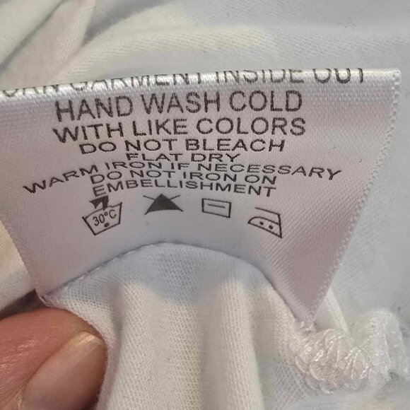 Tory Burch White Scoop Neck Tank Top with Embellished Silver Gems - Picture 9 of 10